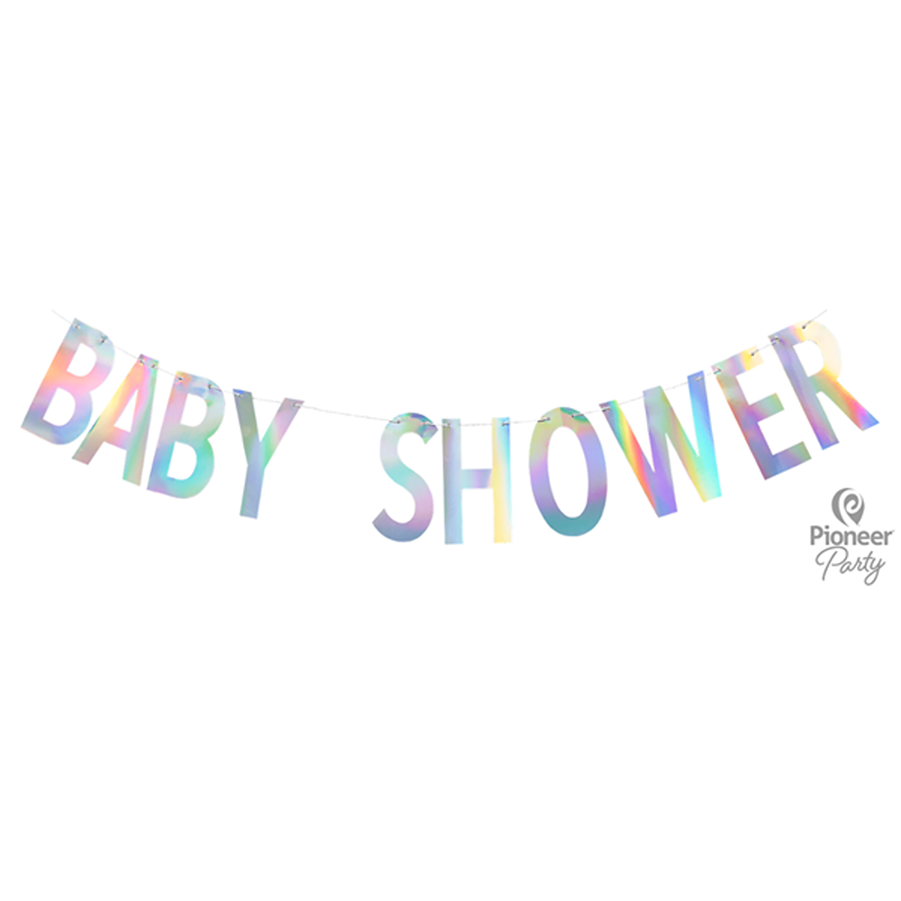 BABY SHOWER IRIDESCENT BANNER 2M - 16034