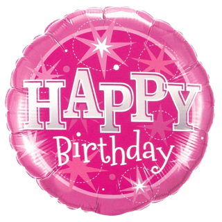 Balloonium - Pink Sparkle Happy Birthday - B10312