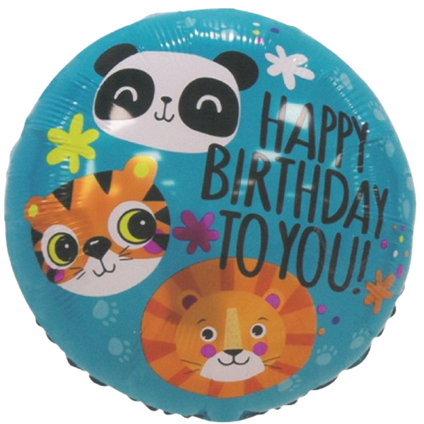Balloonium - Baby Zoo animals Happy Birthday - B10318