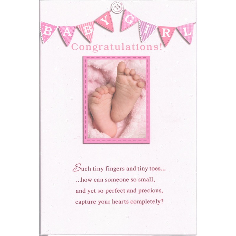 Clearance - Congrats Baby Girl Birth c75 - BV238