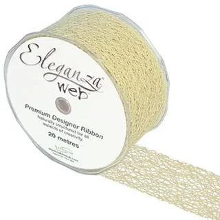 Eleganza Web Ribbon 50mm x 20m No.61 Ivory - 224719