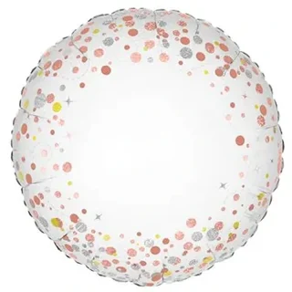 Sparkling Fizz Rose Gold No Message Holographic Foil - 18" - 601864