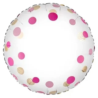 Pink Gold Confetti No Message Metallic Foil - 18" - 601895