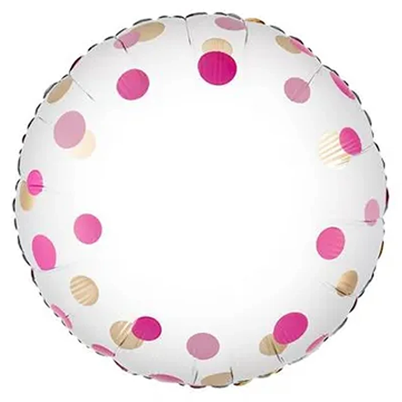 Pink Gold Confetti No Message Metallic Foil - 18" - 601895