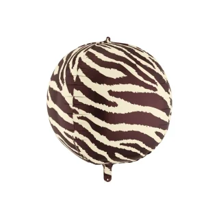 PartyDeco - Foil balloon Zebra Stripes Ball, 75 cm, mix - FB407