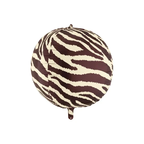 PartyDeco - Foil balloon Zebra Stripes Ball, 75 cm, mix - FB407