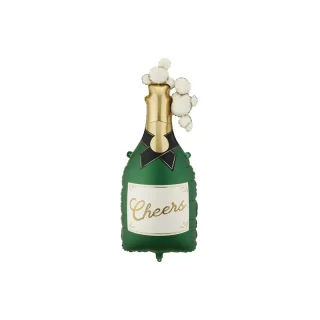 PartDeco - Foil balloon Champagne, 34x93 cm, dark green - FB414