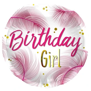 Birthday Girl Feathers - 18" - 67917