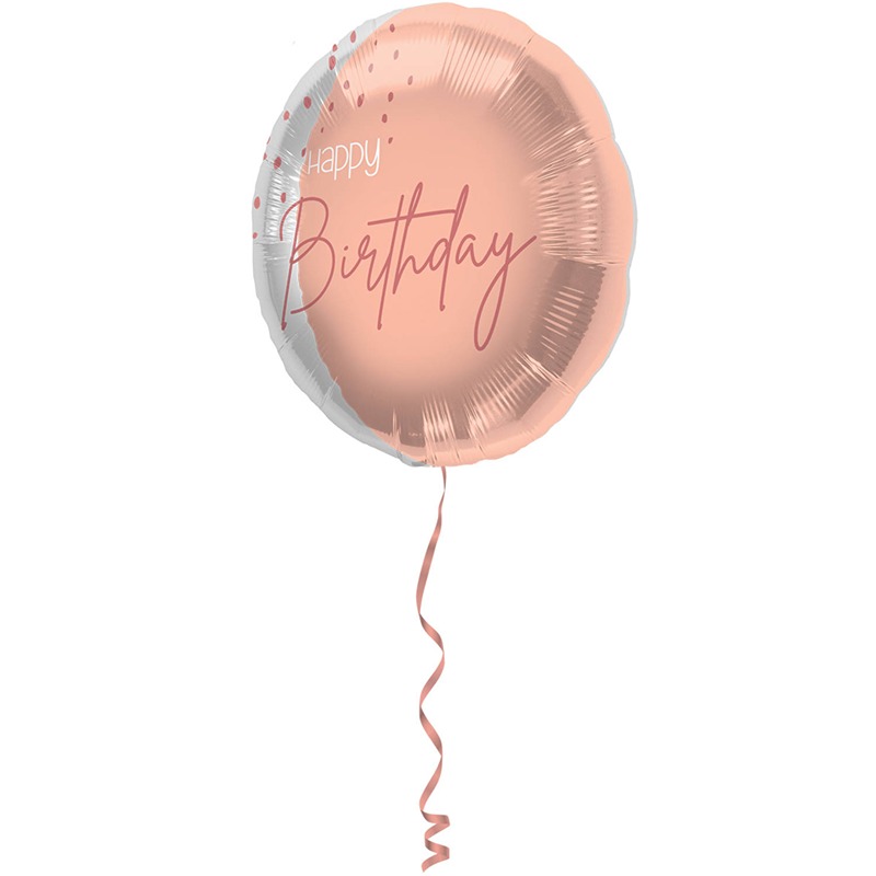 Happy Birthday Foil Balloon Elegant Lush Blush - 18" - 67006