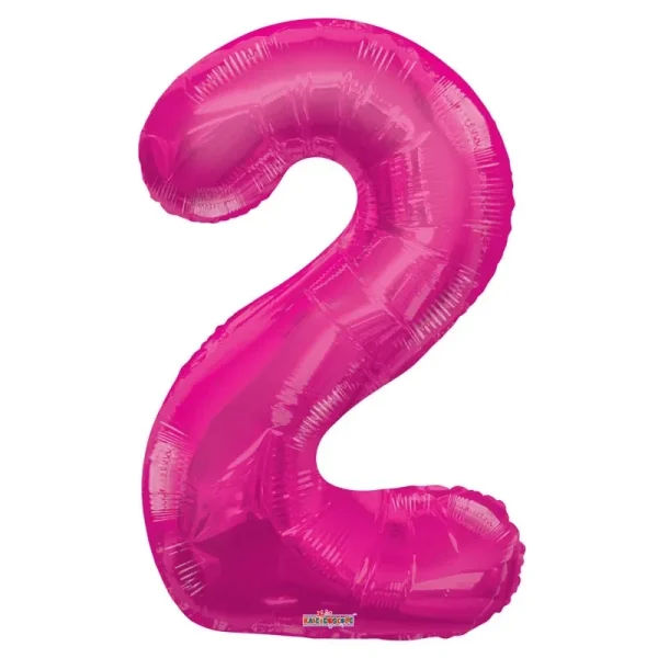 APAC - 14" Number Balloon 2 Hot Pink