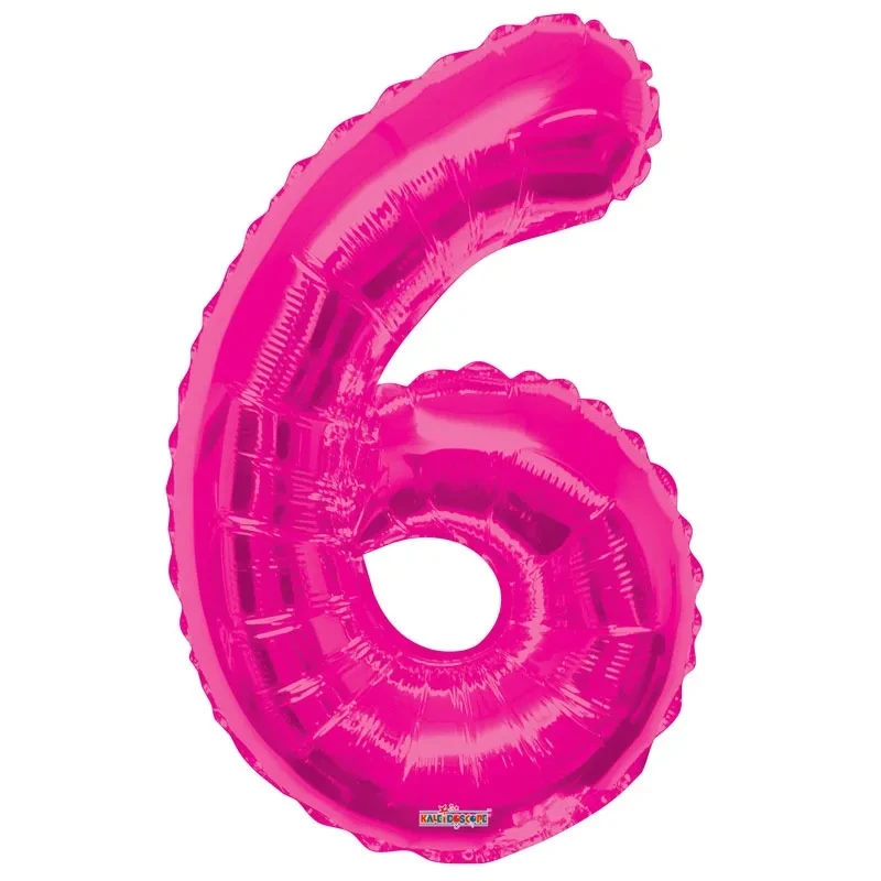APAC - 14" Number Balloon 6 Hot Pink