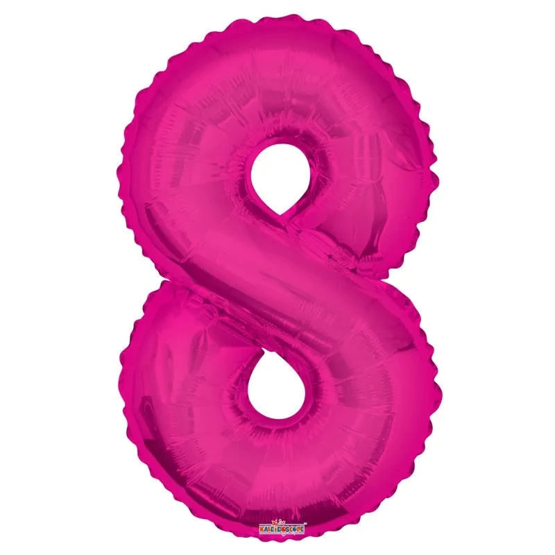 APAC - 14" Number Balloon 8 Hot Pink
