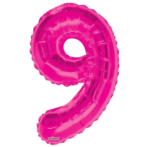 APAC - 14" Number Balloon 9 Hot Pink