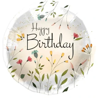Happy Birthday Field Flowers Foil - 18" - 67920
