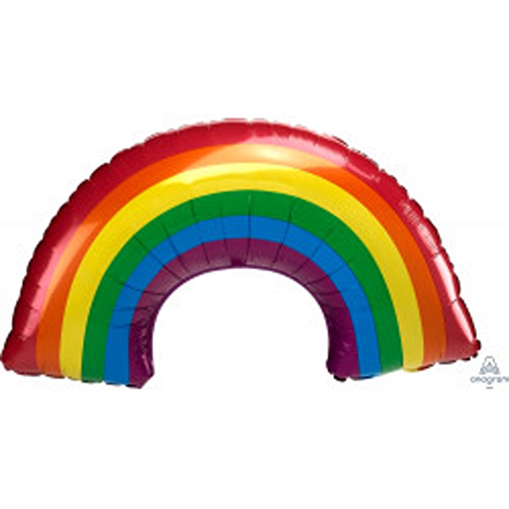 Anagram Rainbow SuperShape Foil Balloons - 4121401 34"/86cm w x 19"/48cm h P30 - 4121401