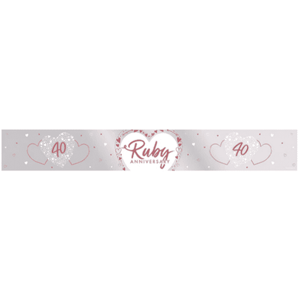 Creative Party - Ruby Anniversary Foil Banner - J055