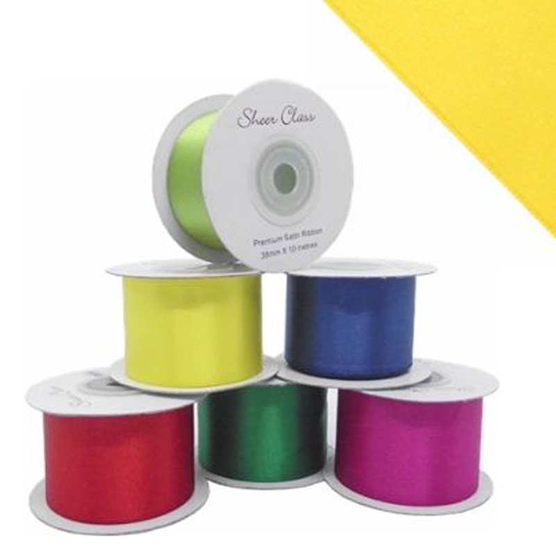 Yellow Double Face Satin Ribbon - 38mmX10m - 852370