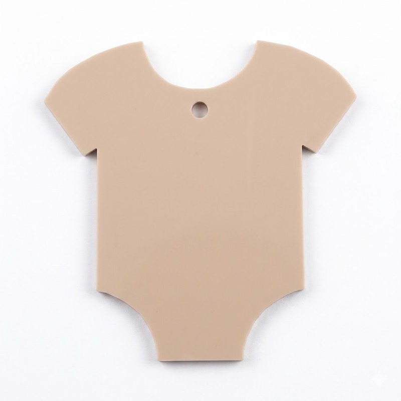 Baby Grow Tags - With One Hole - Boho/Natural - 10 Pack