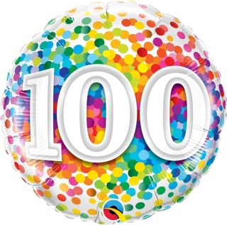 18″ RND 01CT 100 RAINBOW CONFETTI - 49565