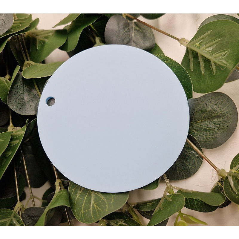 White Acrylic Disc 3mm x 10cm Tags - 10 Packs
