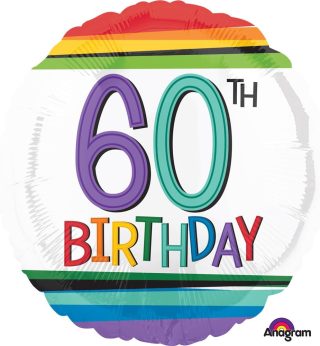Rainbow Birthday 60th Birthday 18"
