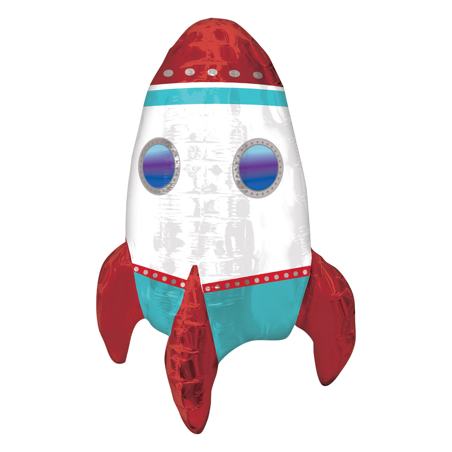Anagram Rocket Ship MultiBalloon Air Filled Foil Balloons 16"/40cm w x 21"/53cm h A70