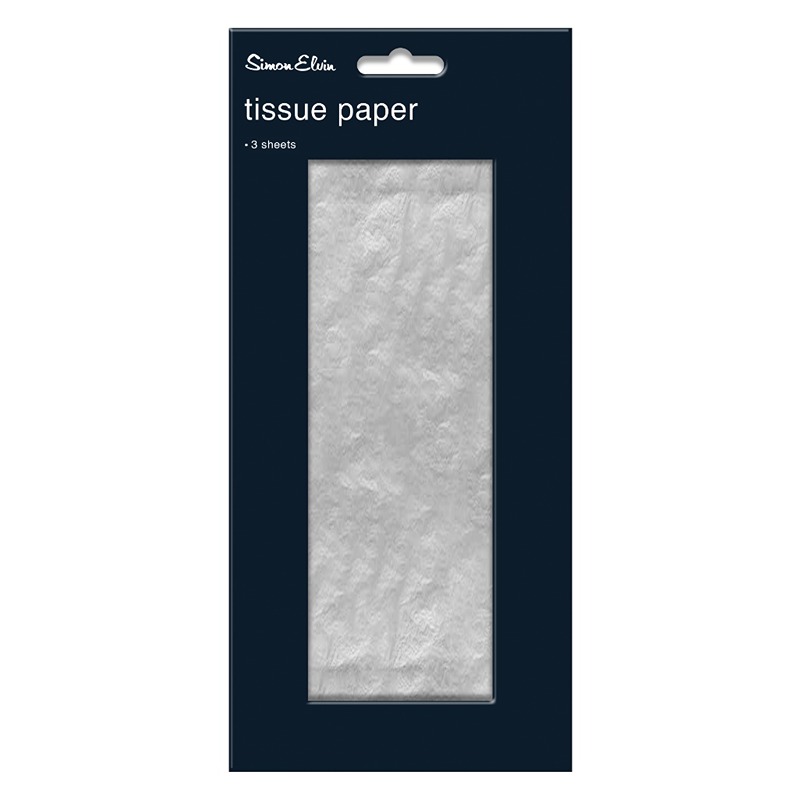 Silver Solid Colour Tissue Paper - TW2302