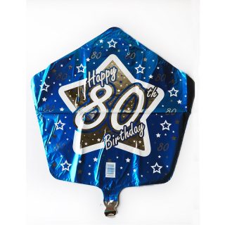 18" Blue & Silver 80 Foil Balloon - 98870