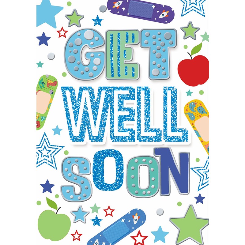 Get Well Soon Male Trad - Code 50 - 6pk - GL50094A/01
