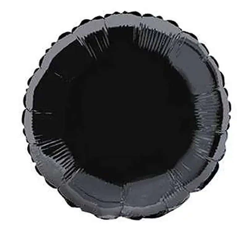 Black Solid Round Foil Balloon - 18" - 52928
