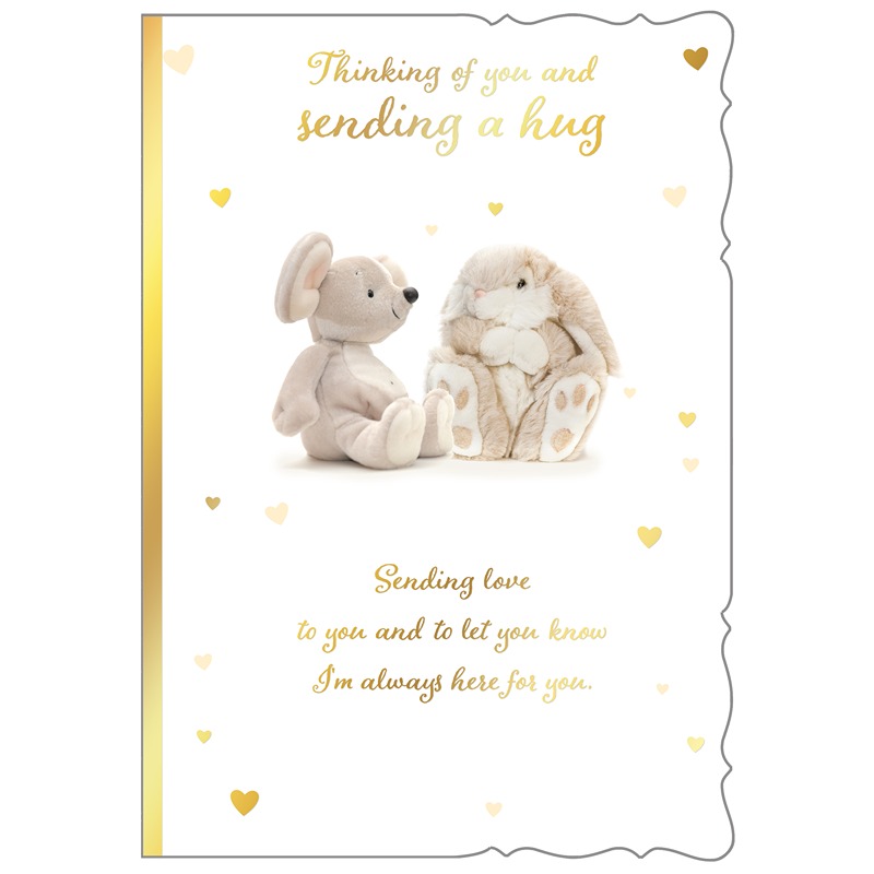 Out Of The Blue - Thinking of you- SENDING A HUG - CUTE Neutral - C50-I - RT032b