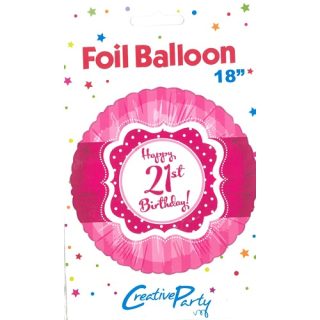 Creative Party - Happy 21st - 18" -B98809
