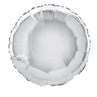 Silver Solid Round Foil Balloon - 18" - 52912
