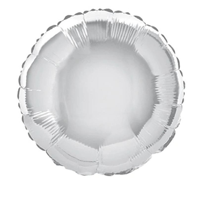 Silver Solid Round Foil Balloon - 18" - 52912