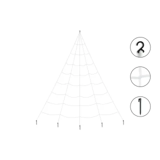 Spider Web Decoration - White - 5x4m - HDD1-008