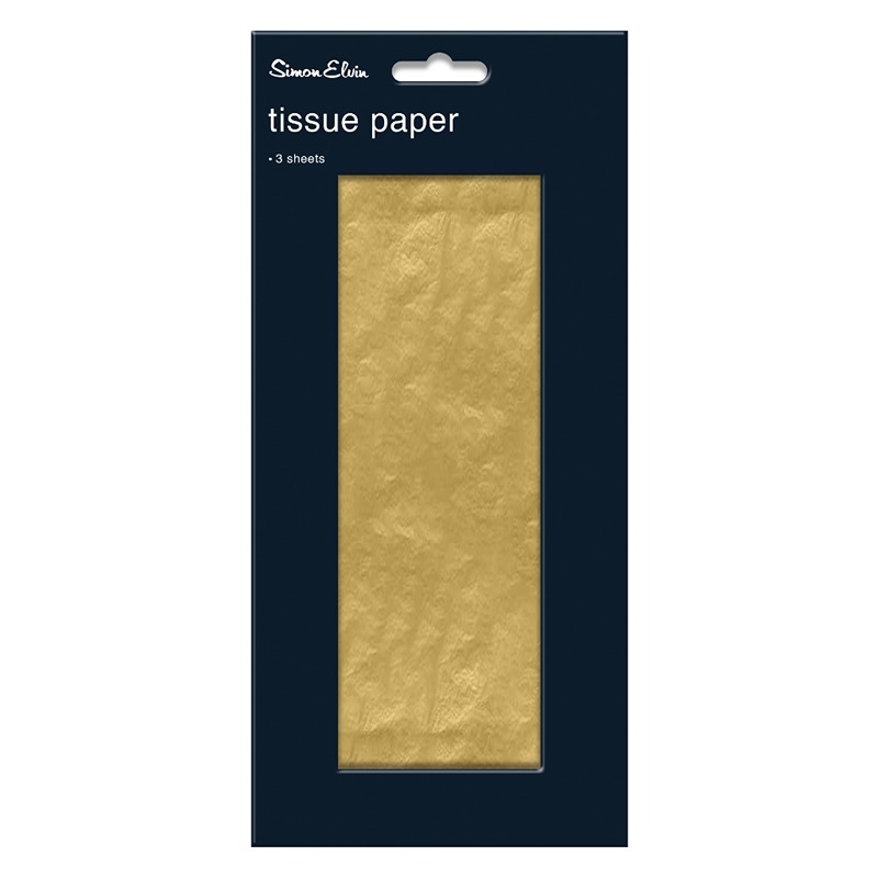 Gold Solid Colour Tissue Paper - TW2301