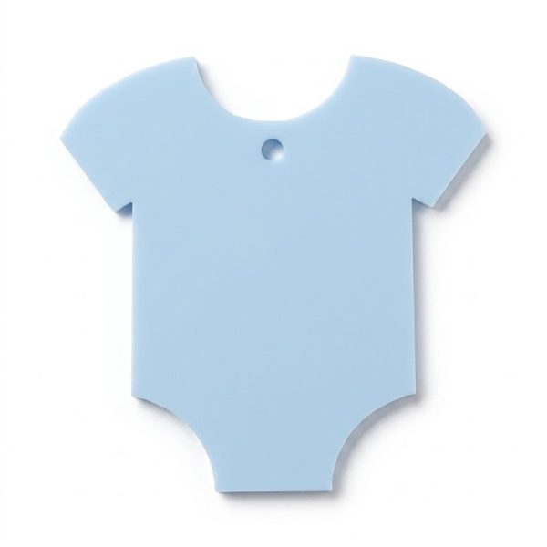 Baby Grow Tags - With One Hole - Candy Floss Blue - 10 Pack