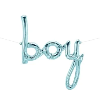 42 Inch Boy Script Foil Balloon