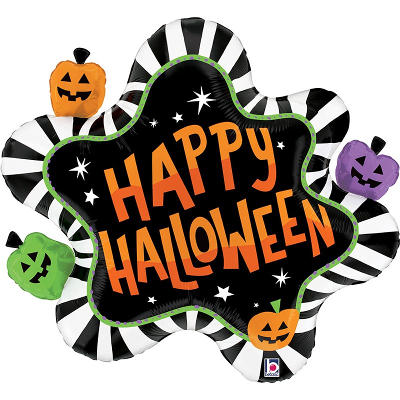 Grabo - Halloween Striped Splat Shape - 31" - 25484-P