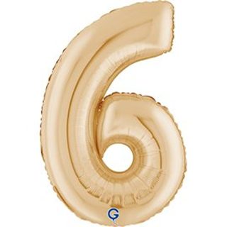 Grabo 26" White Gold Number 6 Shape Pkt - 262906WHG-P