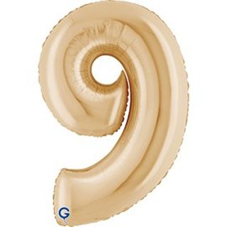 Grabo 40" White Gold Number 9 Shape Pkt - 299WHG-P