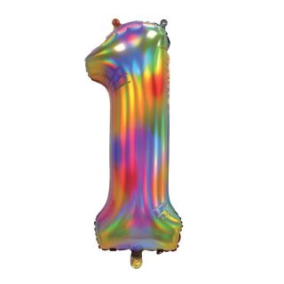 SENSATIONS - 30'' Iridescent Rainbow Number 1 - BLRF-NBRB301
