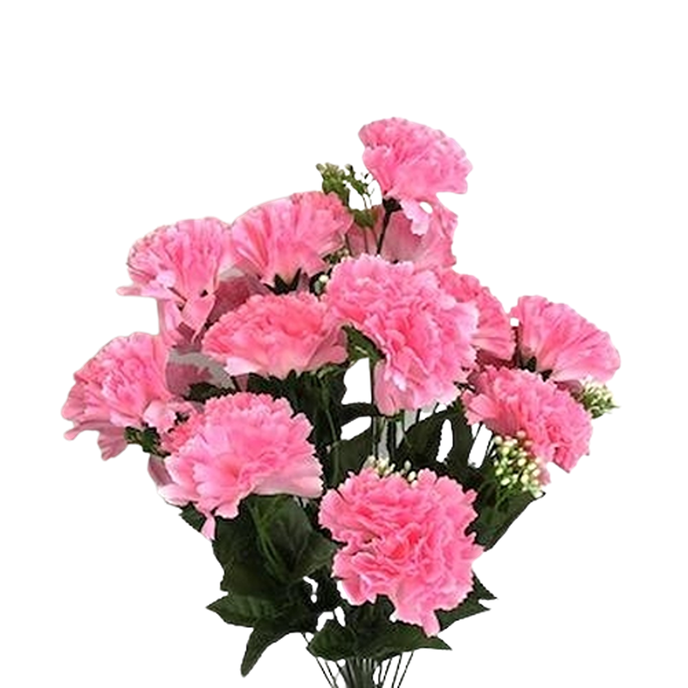 46cm CARNATION BUSH WITH GYP (18 HEADS) PINK - 882636