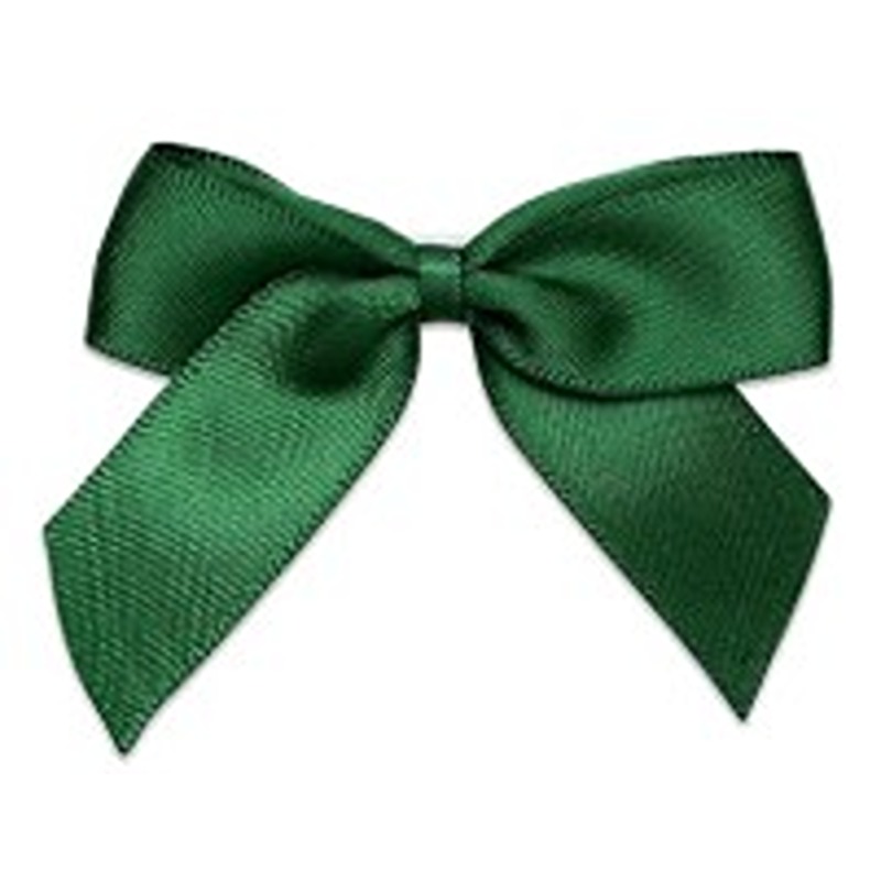 5cm Satin Bows (Self Adhesive) – 12 pcs – Bottle Green