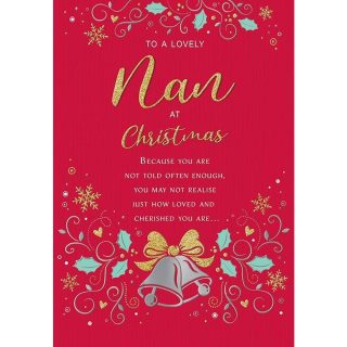 Xmas Nan Bells On Red - C85432