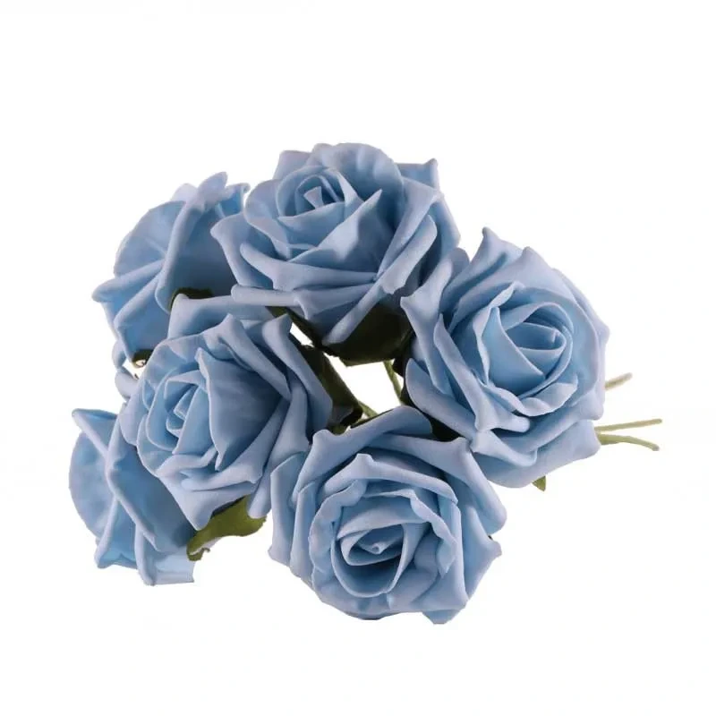 Foam Tea Rose - China Blue - 6pcs - SF0190CB