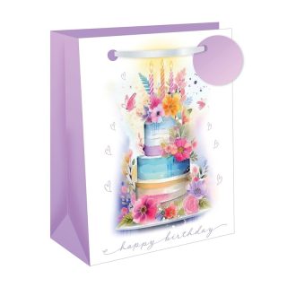 OTB - Floral Cake Gift Bags 6ct - XL