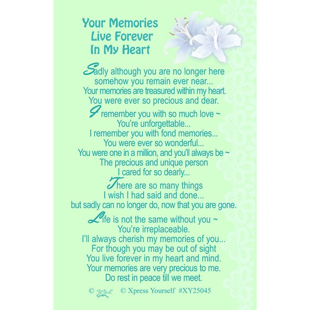 Your Memories Live Forever - XY25045