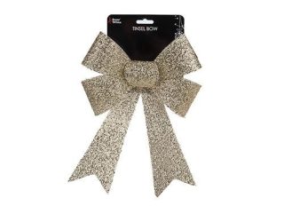 PMS TINSEL DECORATIVE BOW GOLD