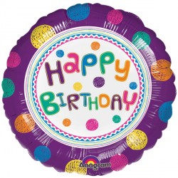 Anagram 18" S40 Spot On Happy Birthday Pkt - 3605801